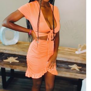 Orange Tie Dress